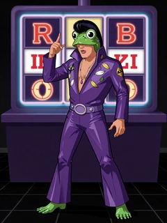 Elvis Frog in Vegas Slot von BGaming bei SpinGranny Casino spielen
